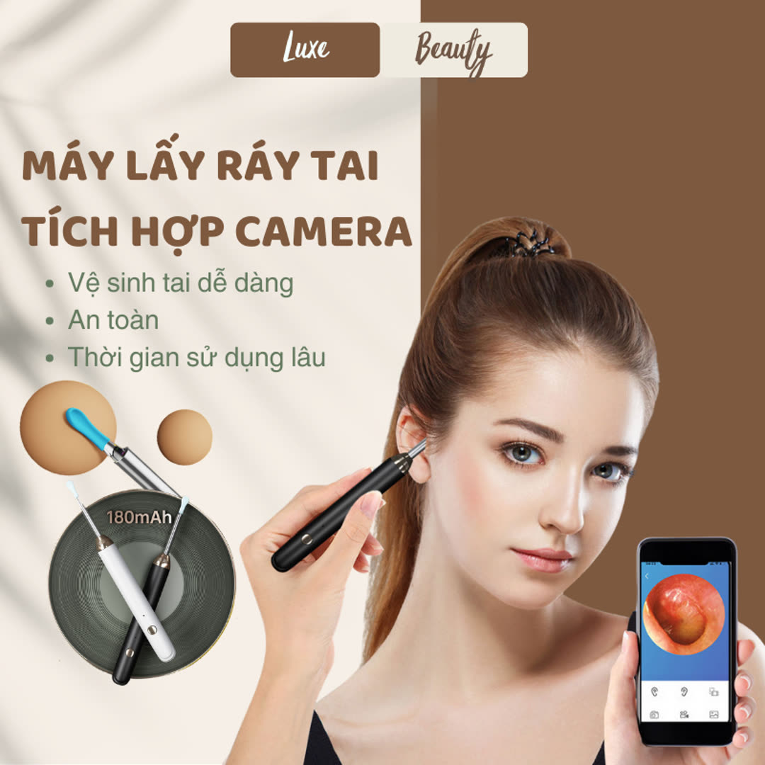 Máy Lấy Ráy Tai Có Camera Kết Nối Điện Thoại