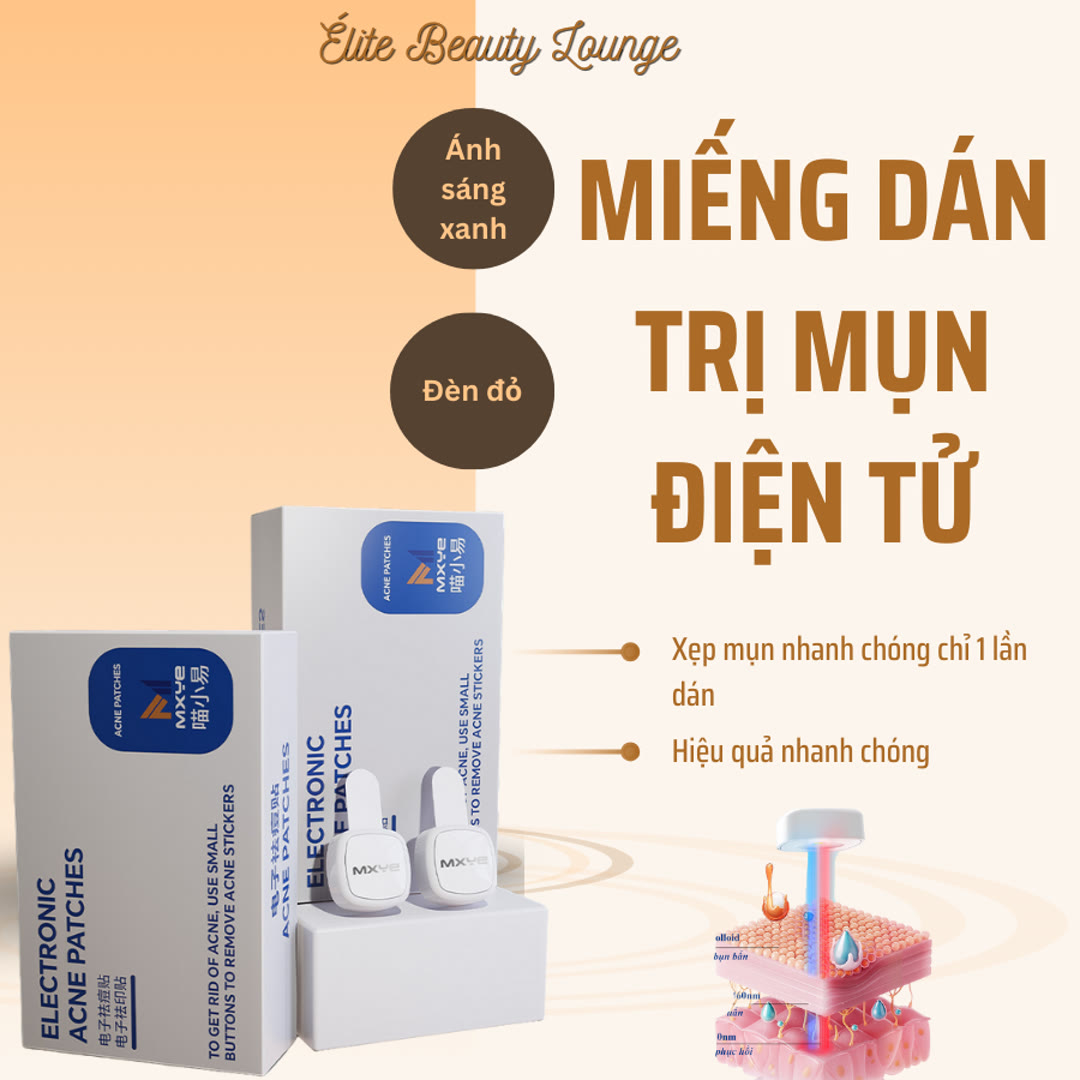 Miếng Dán Mụn Điện Tử — LED Đỏ 630nm + Xanh 460nm